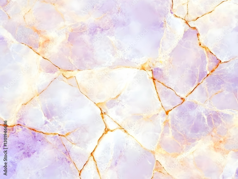 Fototapeta premium Abstract Background - Purple, Gold, and White Marble Texture