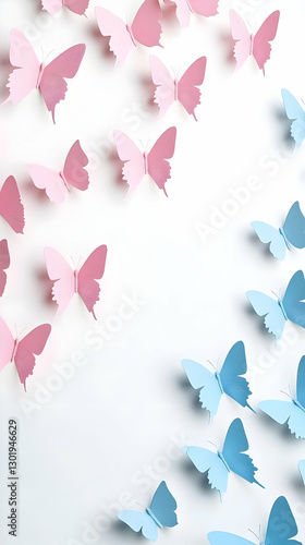 3D Illustration Pink and Bl...