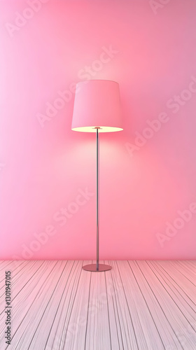 3D Illustration Pink Room I...