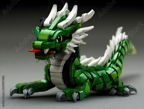 3D Illustration Green Drago...