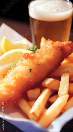 Photo Fish and Chips Meal w...