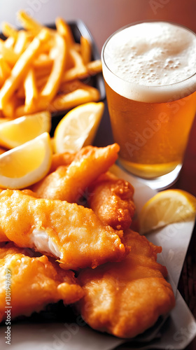 Photo Fish and Chips Beer L...