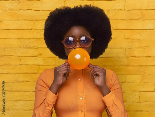 Photo - Woman with Afro Blo...