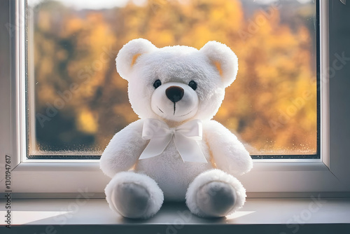 Photo White Teddy Bear Autu...