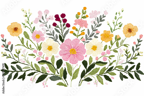 Illustration of Pink, Yello...