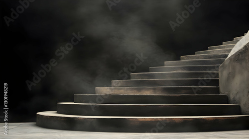 3D Illustration Dark Empty ...