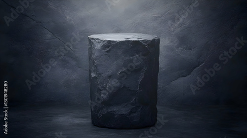 3D Render Dark Rock Platfor...