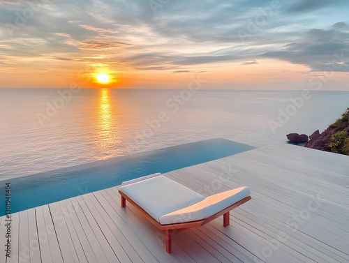 Photo Sunset Ocean View Inf...
