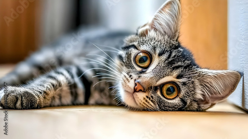 Photo Adorable Kitten Relax...