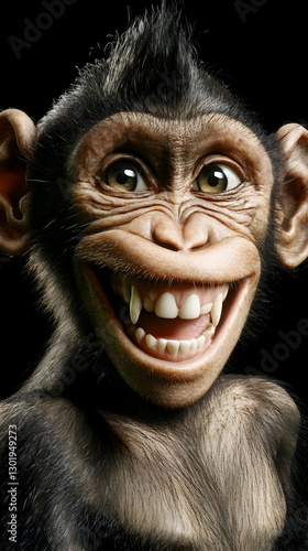 3D Illustration Happy Chimp...