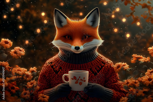 Illustration of Cozy Fox wi...