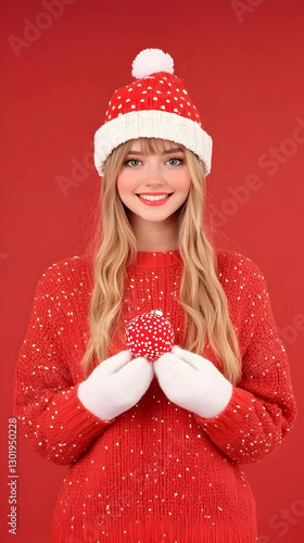 Photo Festive Cheer Red Swe...