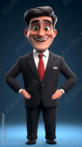 3D Cartoon Businessman Illu...
