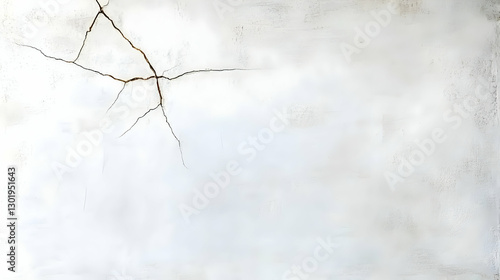 White Cracked Wall Backgrou...