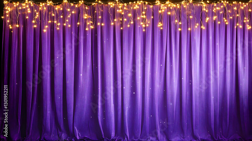 Purple Curtain Background w...