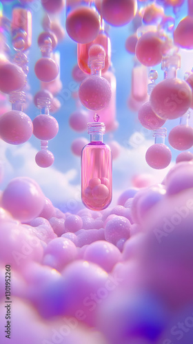 3D Illustration - Pink Bubb...
