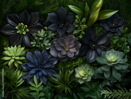 3D Illustration Green and B...