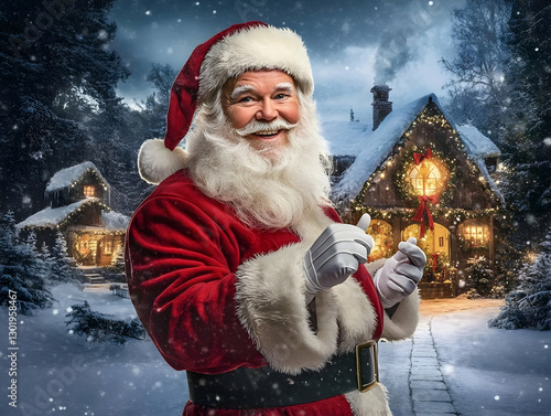 Jolly Santa Claus Winter Wo...