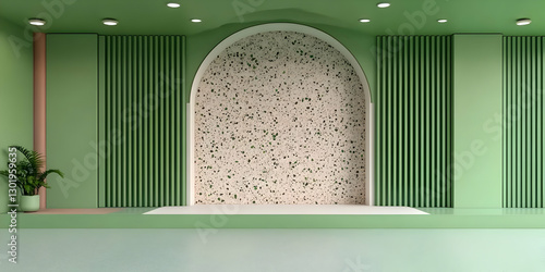 3D Illustration Green Inter...