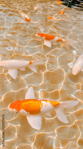 Photo - Koi Fish, Pond, Ora...