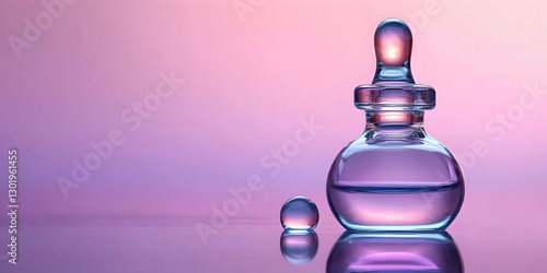 3D Illustration, Glass Bott...