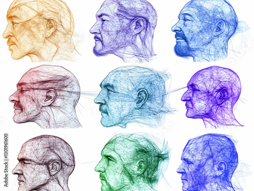 Illustration Abstract Faces...