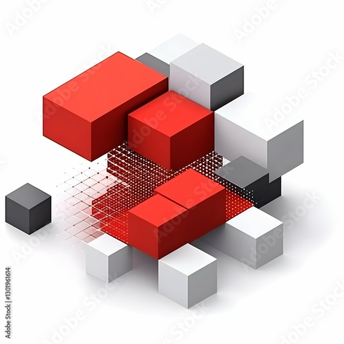 3D Illustration Abstract Cu...