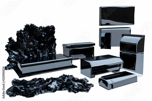 3D Illustration Abstract Bl...