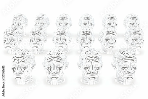 3D Illustration - Chrome He...