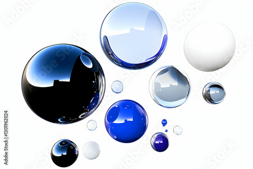 3D Illustration, Colorful F...