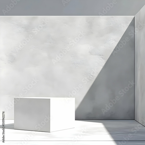 3D Illustration Empty White...