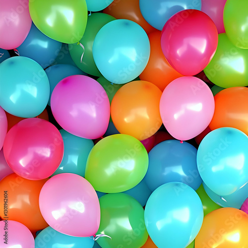 3D Render Colorful Balloons...