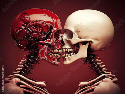 3D Illustration Skeletons K...