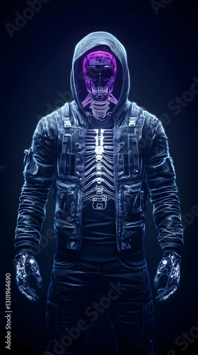 3D Illustration - Hooded Fi...