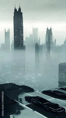 Futuristic Cityscape Illust...