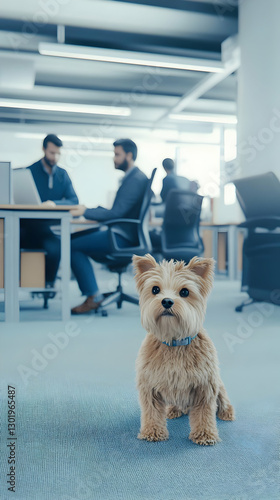 3D Illustration Small Dog O...