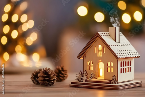 Photo Christmas Cozy Wooden...