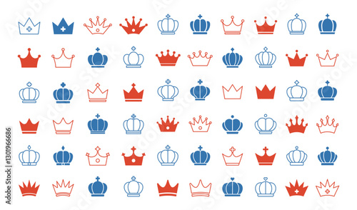 王冠　アイコン　ロイヤル　イラスト　装飾　セット　ランキング　プリンス　プリンセス　線　シンプル