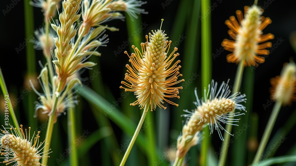 Obraz premium Capturing the Intricacy of POACEAE Tribe CENTOTHECEAE