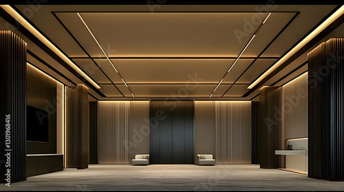 3D Illustration Empty Moder...