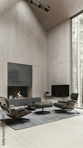 3D Illustration Modern Livi...