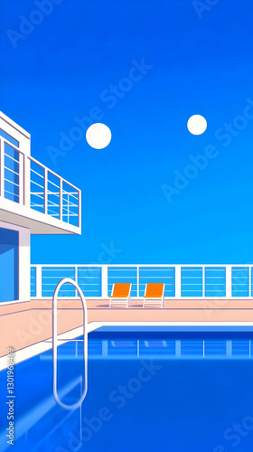 Illustration Summer Pool, B...