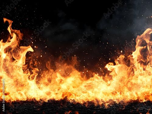 Fiery Background Illustrati...