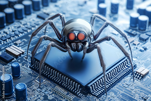 3D Illustration Spider Craw...