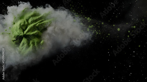 Abstract Photo - Green Powd...