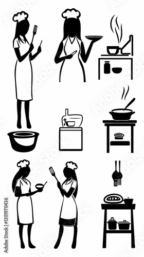 Illustration Chefs Cooking ...