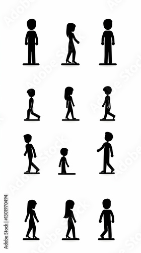 Illustration of People Walk...