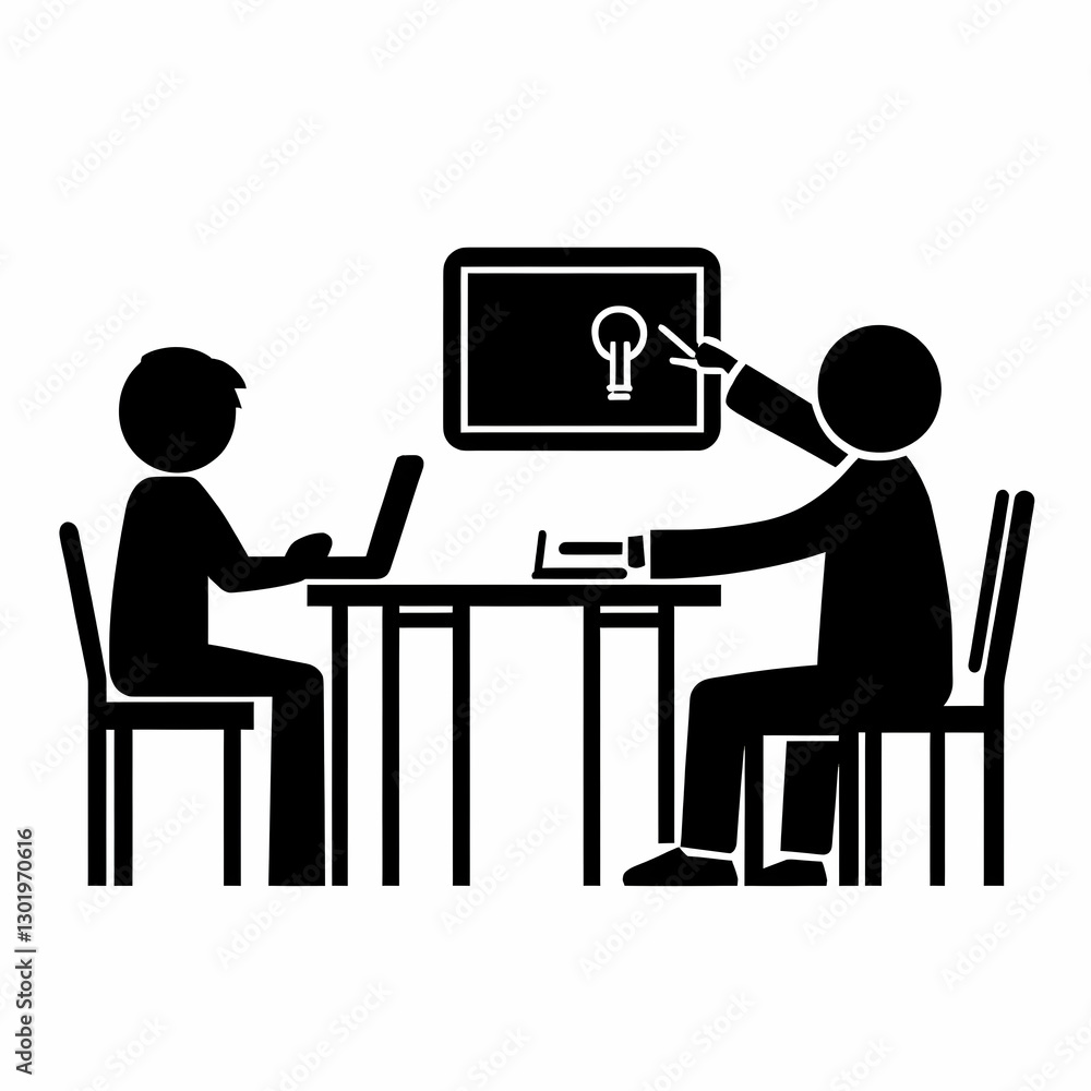 Illustration - Teamwork Meeting Brainstorming Idea Illustration - Teamwork Meeting Brainstorming Idea