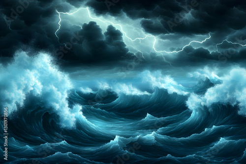 Illustration of Stormy Seas...