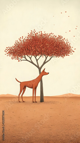 Illustration - Dog Under Au...